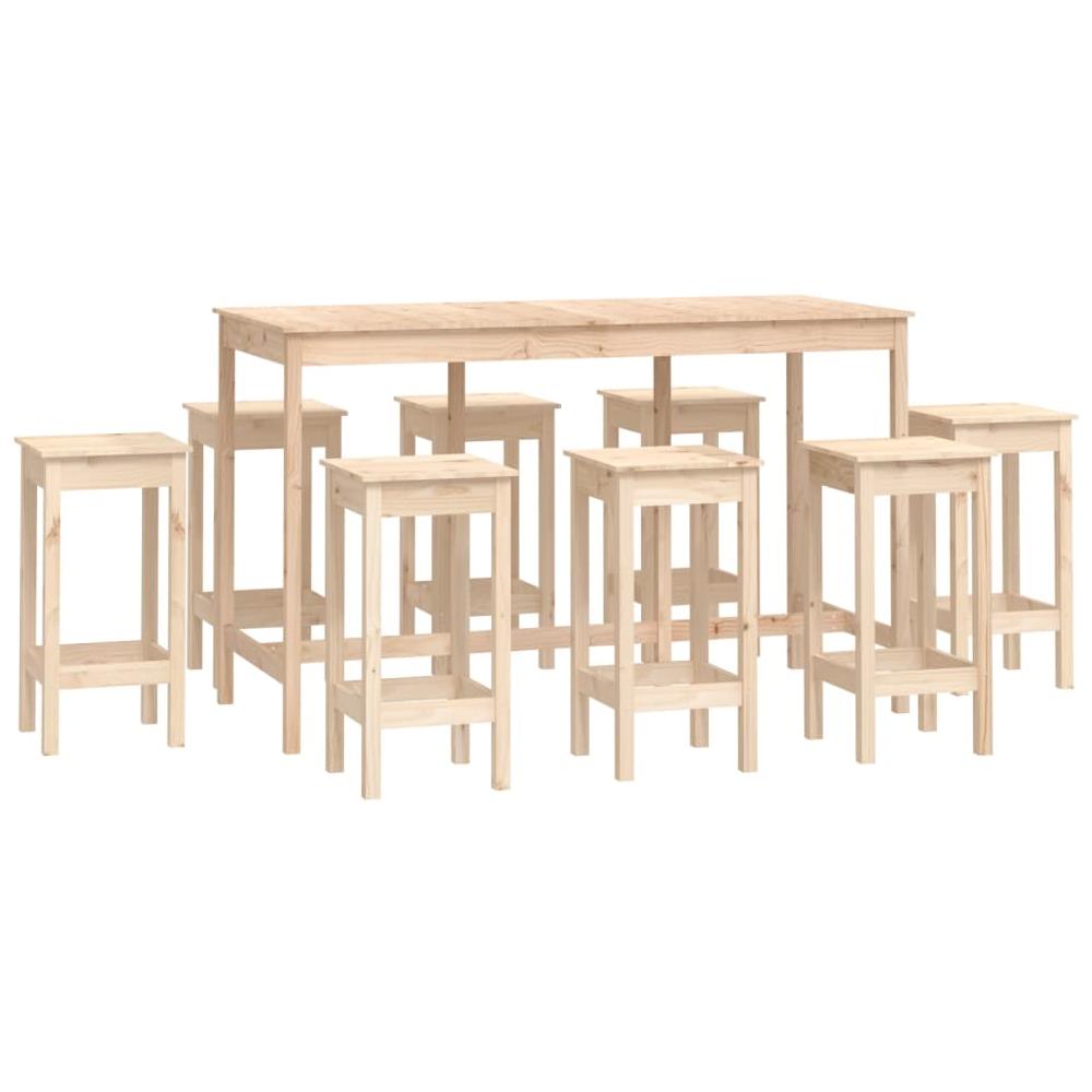 Set Da Bar 9 Pz In Legno Massello Di Pino - Foto 2