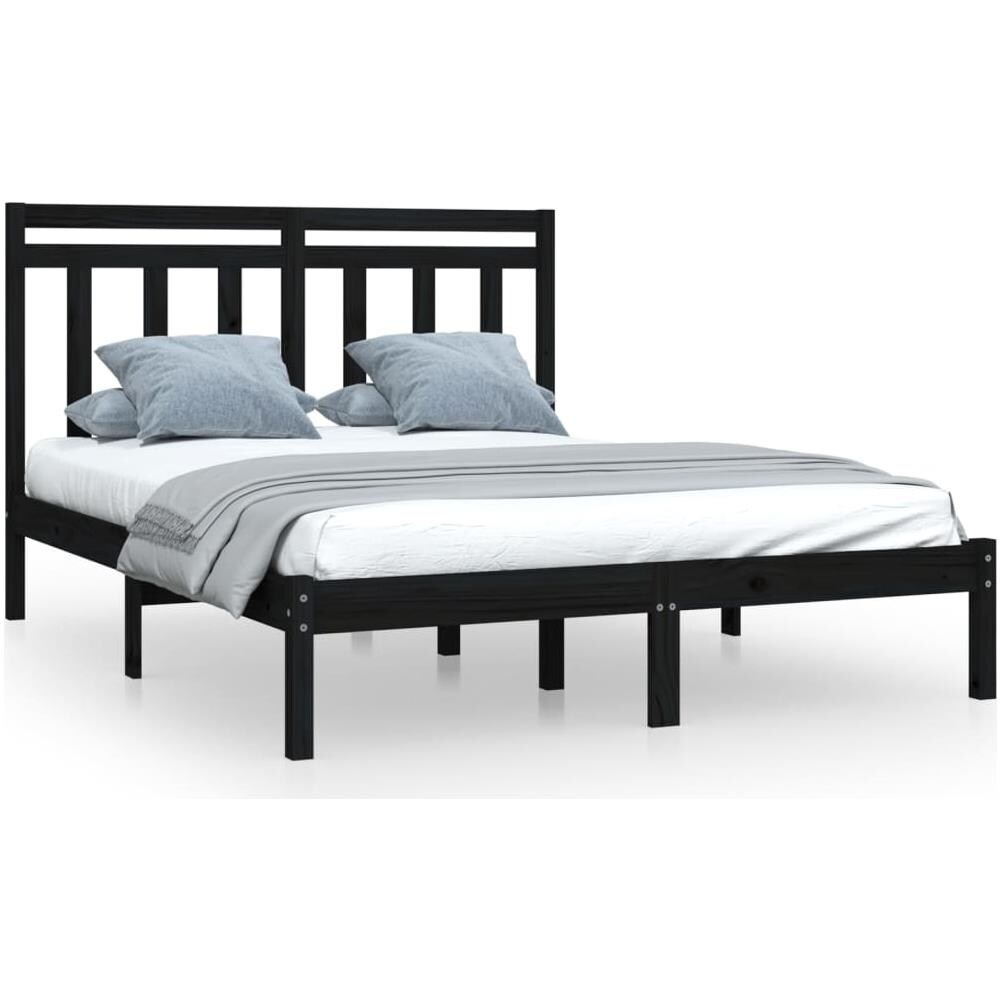 Giroletto Nero in Legno Massello 150x200 cm King Size - Foto 2