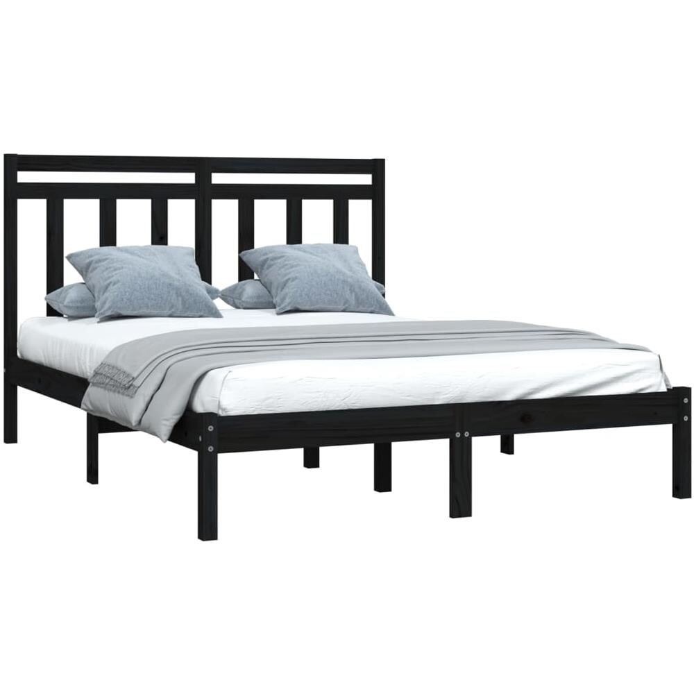 Giroletto Nero in Legno Massello 150x200 cm King Size - Foto 3