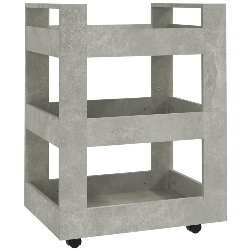 Carrello Da Cucina Grigio Cemento 60x45x80 Cm Legno Multistrato - Foto 2