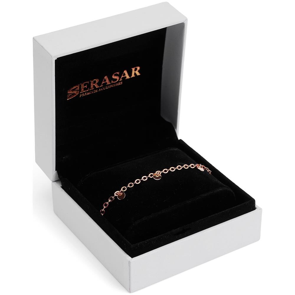 Cavigliera in Argento Sterling, ""Coin"", Oro rosa - Foto 2