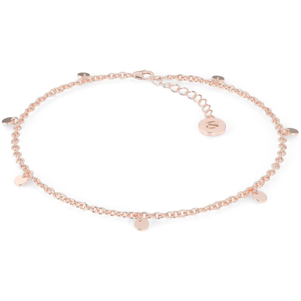 Cavigliera in Argento Sterling, ""Coin"", Oro rosa - Foto 1