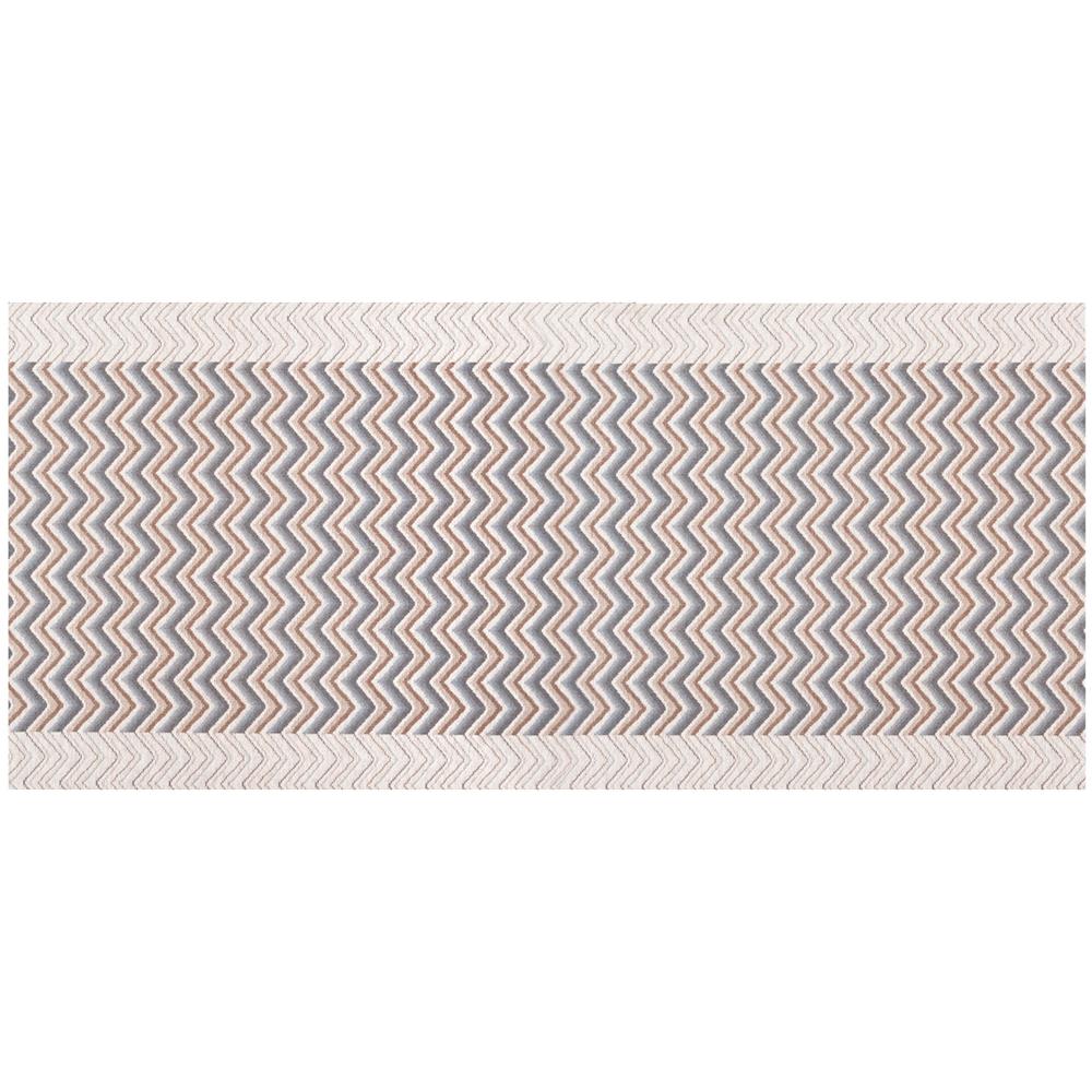 Tappeto Passatoia Tessuto Jacquard Linea Emozioni Dis. Zig Zag Twist Blu 57x500 Blu - Foto 1