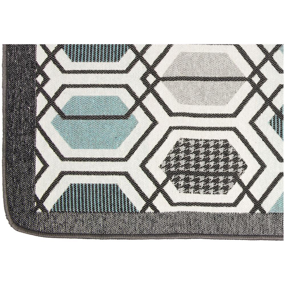 Tappeto Bagno Doccia Antiscivolo Mod. Vietri Tappetino Super Assorbente Cotone Pelo Corto 60x90 Azzurro - Foto 2