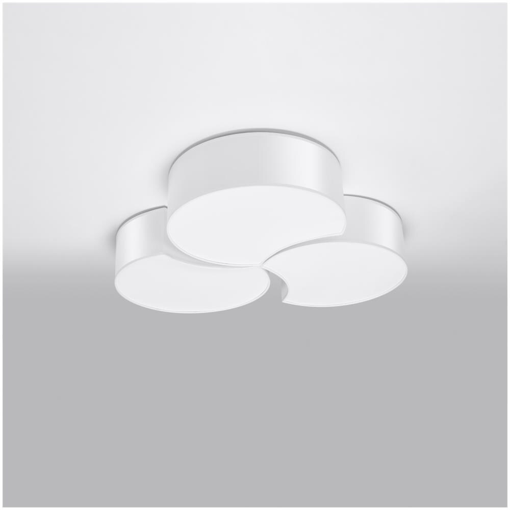 Lampada A Soffitto Circle 3b Bianco Sl. 1052 - Moderno Lampade Da Soffitto Bianco 11.5x64.5x64.5 Cm - Foto 2