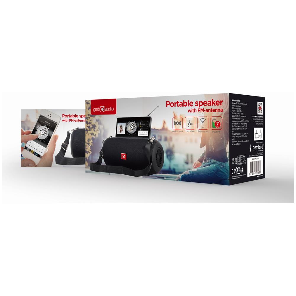 SPK-BT-17 altoparlante portatile e per feste Altoparlante portatile stereo Nero 5 W - Foto 2