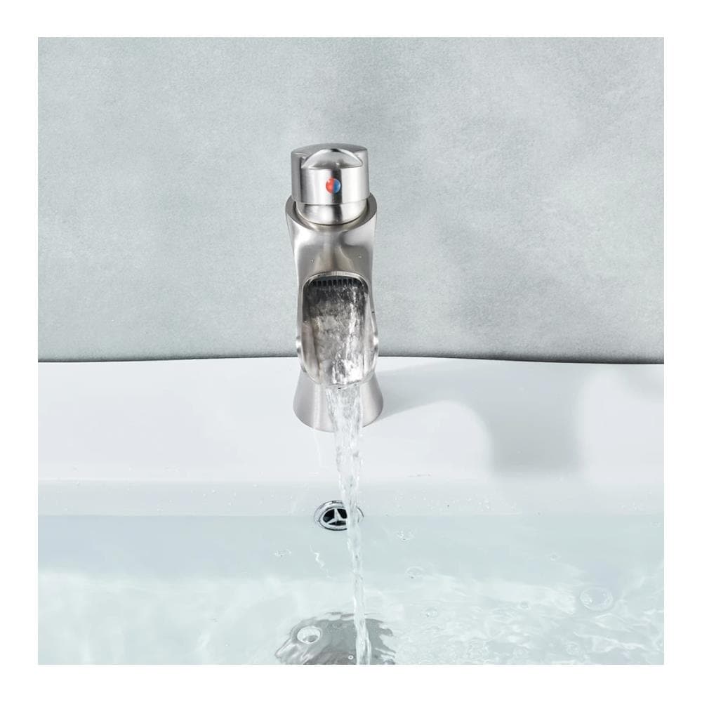 Rubinetto per lavabo da bagno, Blackswan, tipo Waterfall M5, modello nichel anticato, misura 18 cm - Foto 4