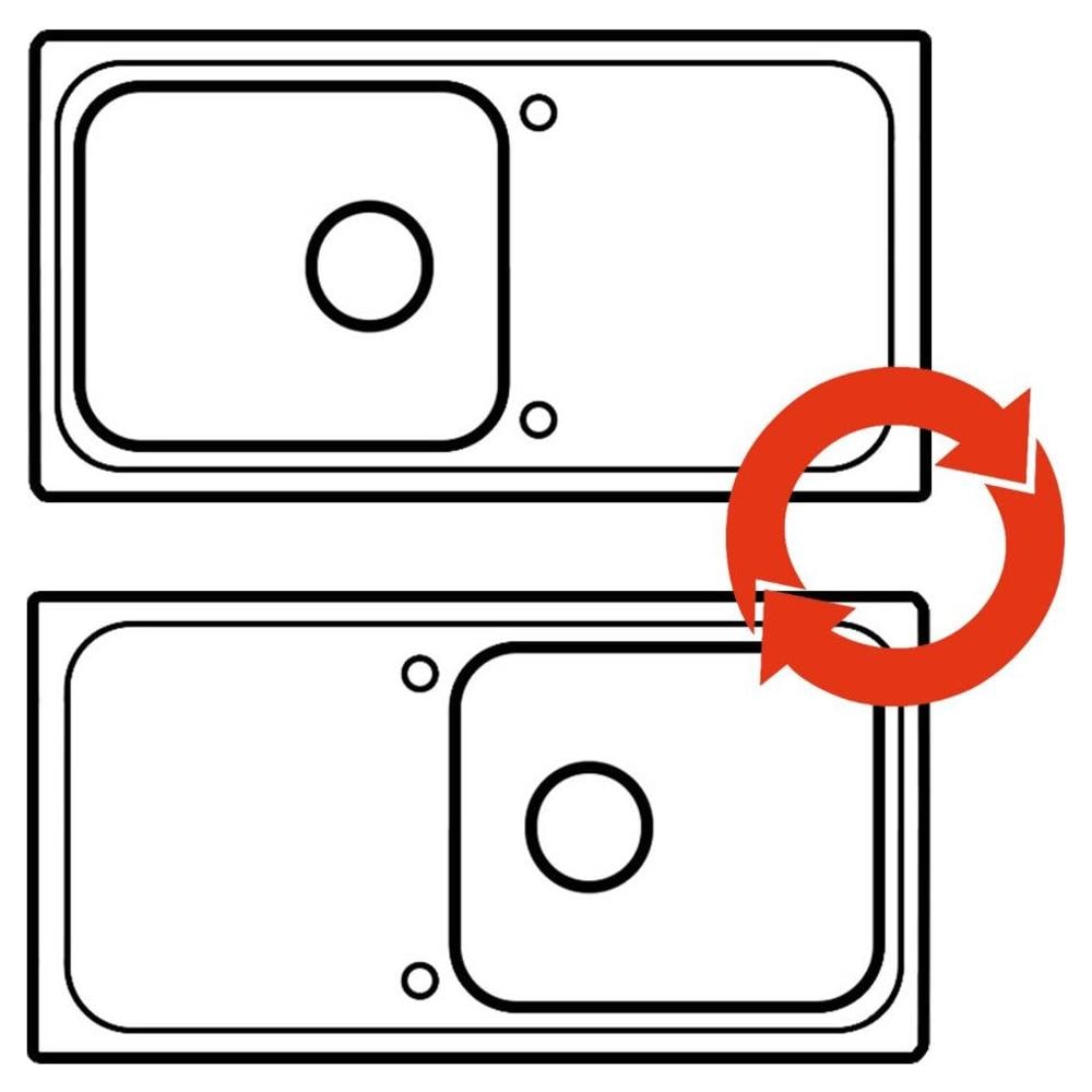 Lavandino Cucina Granito Singolo Con Scolapiatti Reversibile Grigio - Foto 8
