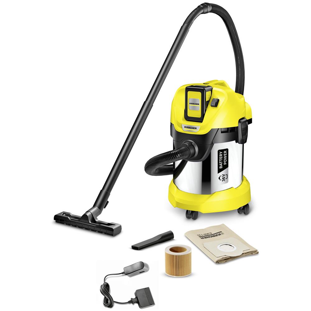 Aspiratore Solidi Liquidi WD 3 Battey Premium Set Capacità 17 L - Foto 1