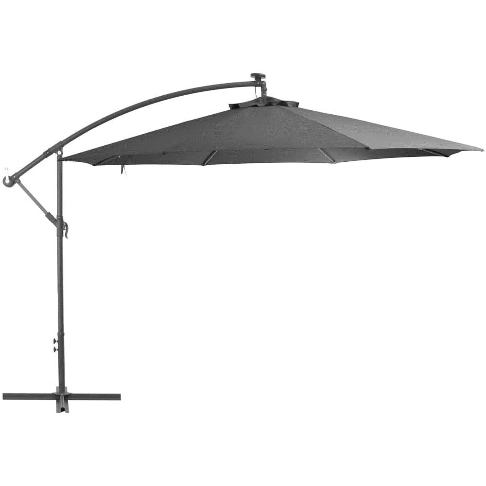 Ombrellone A Sbalzo Con Led E Palo In Metallo 350 Cm Antracite - Foto 1