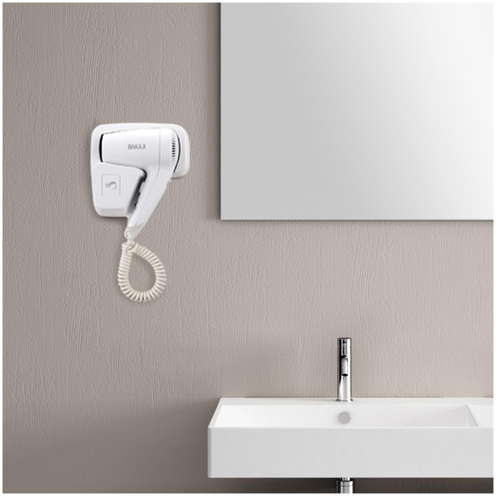 Asciugacapelli Parete Muro Hotel Phon Asciuga Capelli Bagno Casa Albergo 1100w - Foto 3
