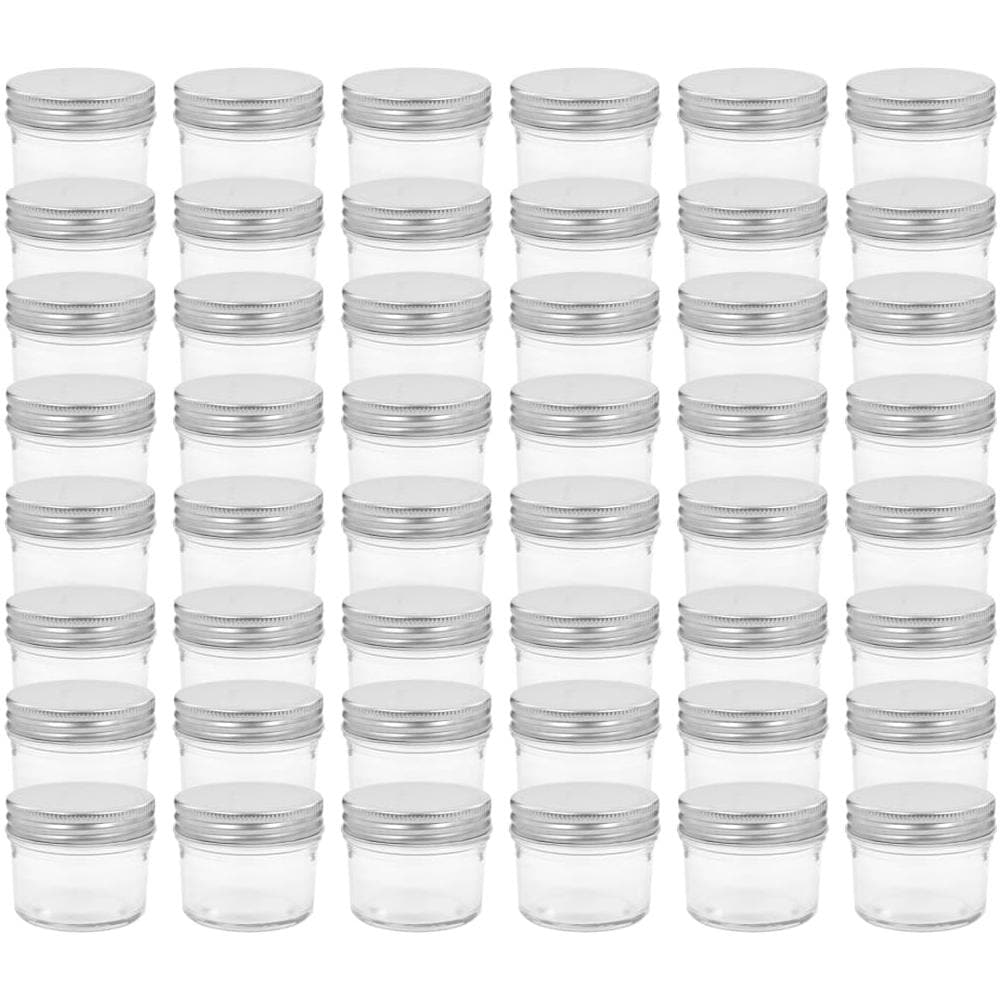 Vaso Per Marmellata In Vetro Coperchio Argento 48 Pz 110 Ml - Foto 2