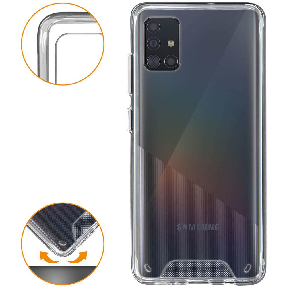 Cover Samsung Galaxy A51 Doppio Materiale Collezione Cristal Trasparente - Foto 2