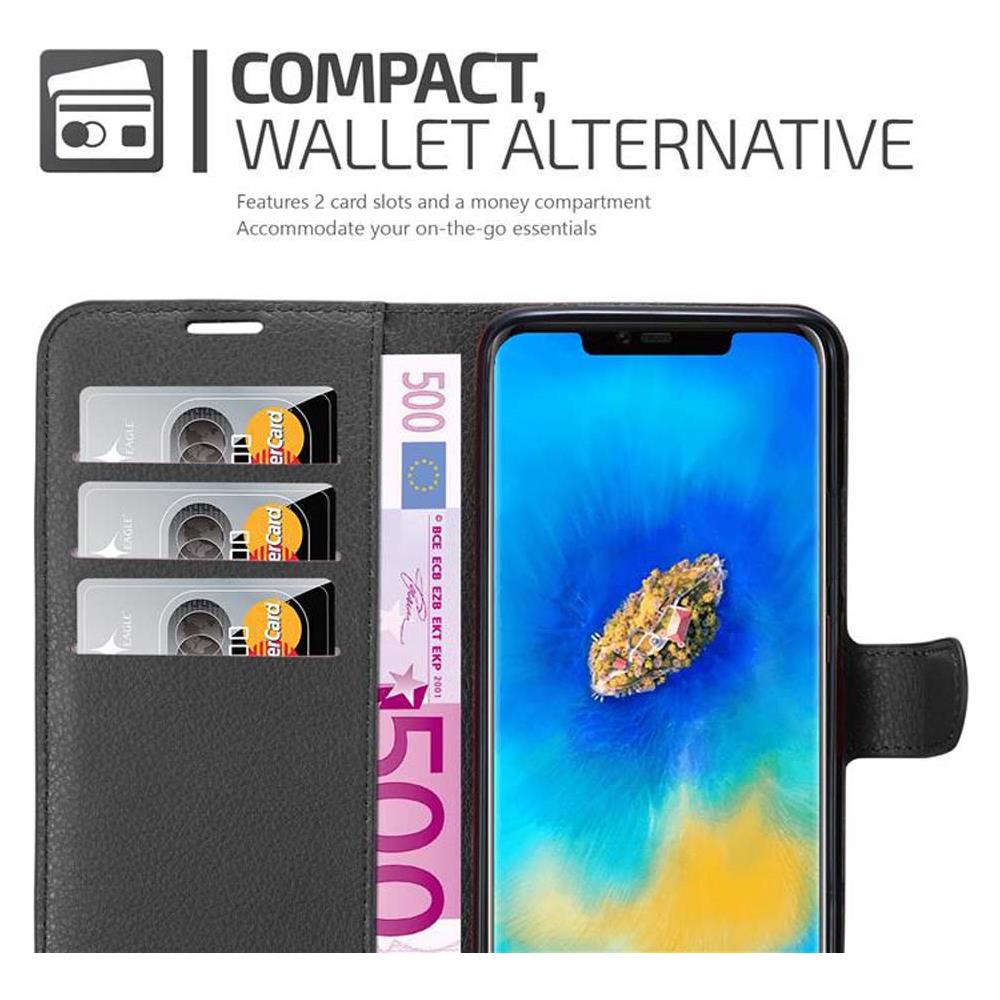 Cadorabo Custodia Compatibile Con Huawei Mate 20 Pro In Nero Carbone - Coperchio Protettiva Con Chiusura Magnetica, Funzione Stand E Tasca Per Le Carte - Foto 6