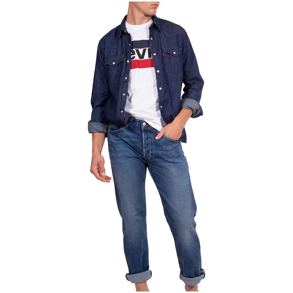 Barstow Western Standard Red Cast Camicia Manica Lunga Uomo Taglia M - Foto 2