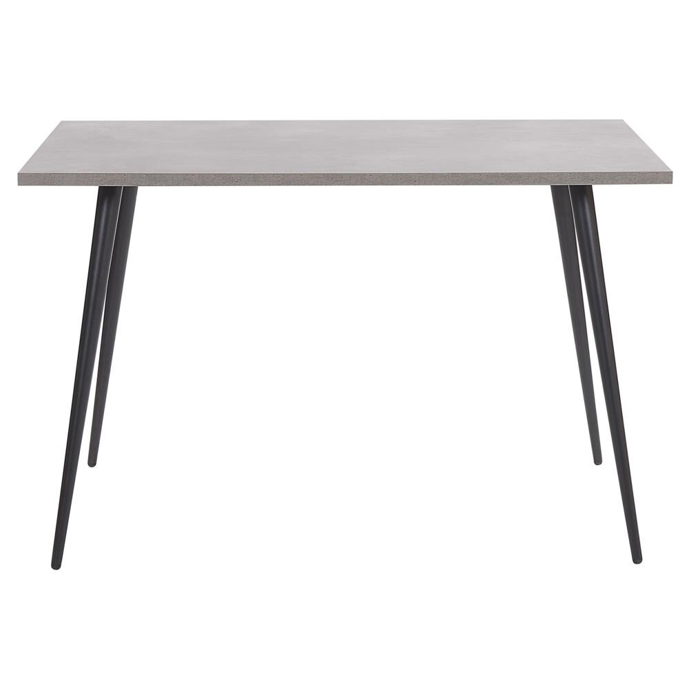 Tavolo Da Pranzo Effetto Cemento E Nero 120 X 80 Cm Santiago - Foto 2
