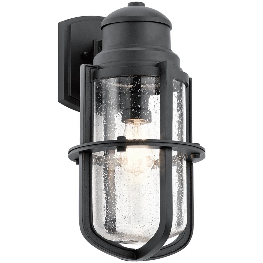 Lanterna Da Parete Per Esterno 1 Luce, Nero Strutturato, Ip44, E27 - Foto 1