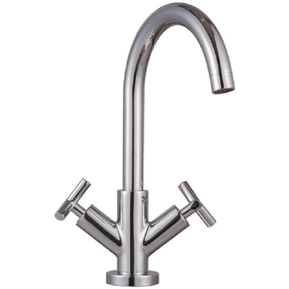 Miscelatore Lavabo con 2 Maniglie ELIOT Cromato - Foto 2