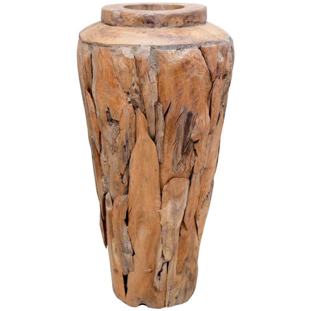 Vaso Decorativo 40x60 cm in Legno Massello di Teak - Foto 1
