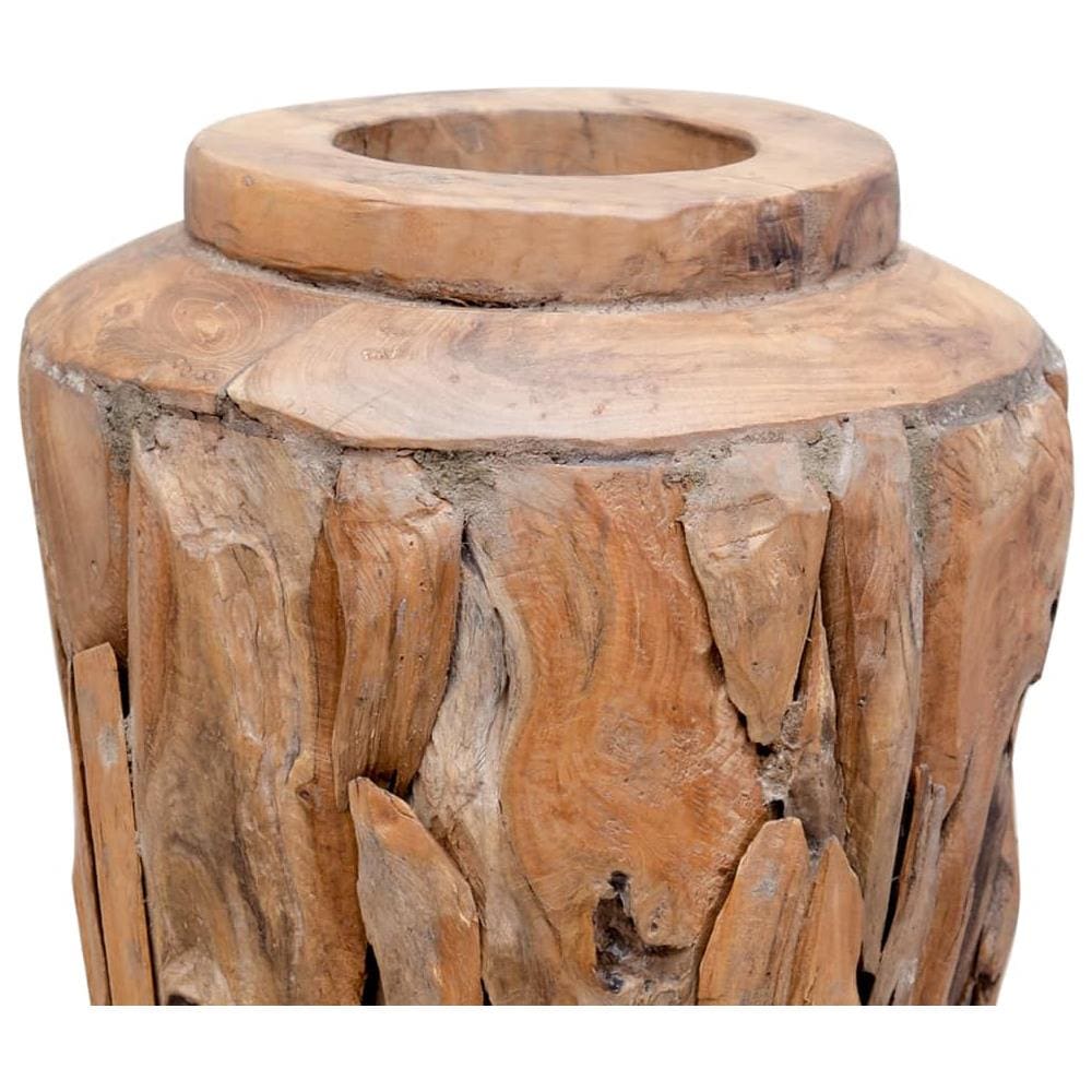 Vaso Decorativo 40x60 cm in Legno Massello di Teak - Foto 2