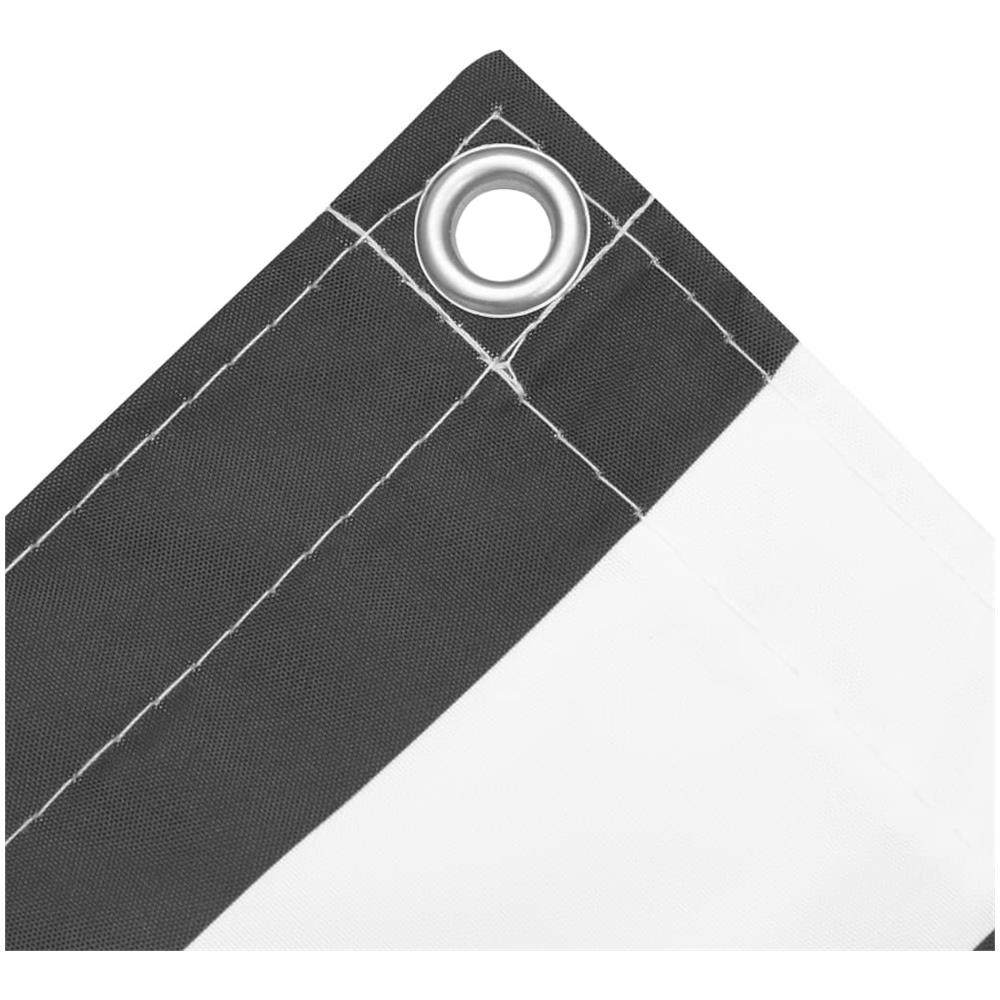 Paravento Balcone Antracite e Bianco 75x300cm in Tessuto Oxford - Foto 3