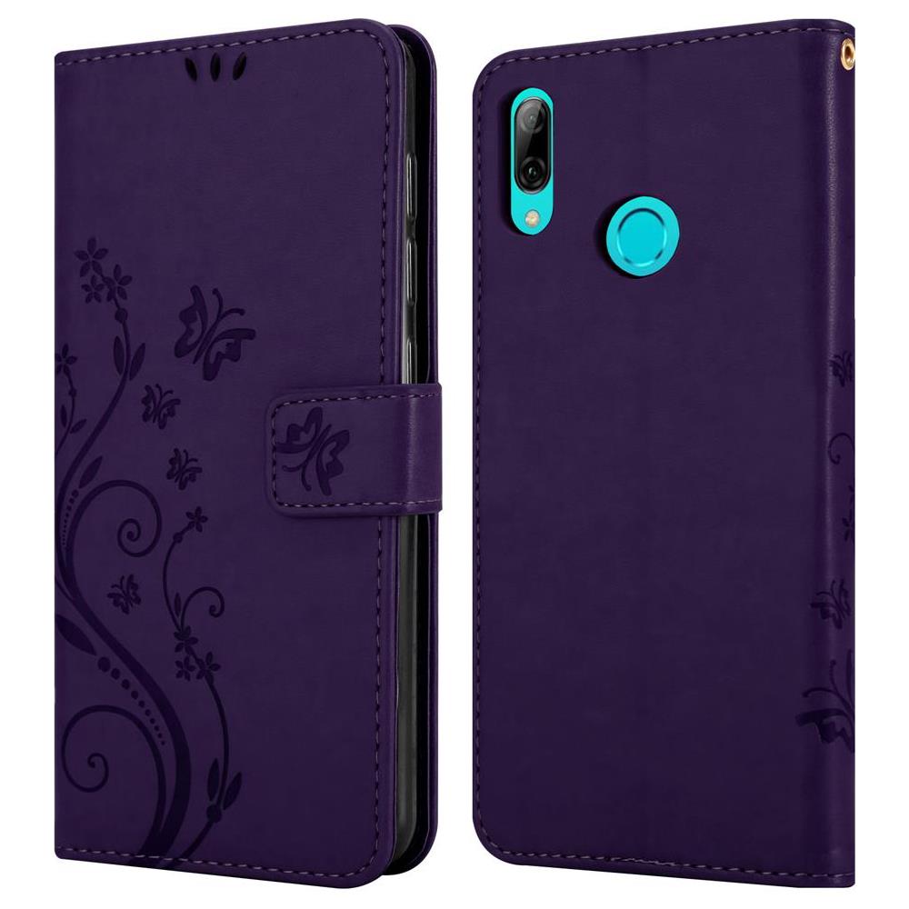 Custodia Compatibile Con Honor 10 Lite /p Smart 2019 In Lilla Scuro Fiore - Coperchio Protettivo In Design Floreale Con Chiusura Magnetica, Funzione Stand E Slot Per Carte - Foto 8