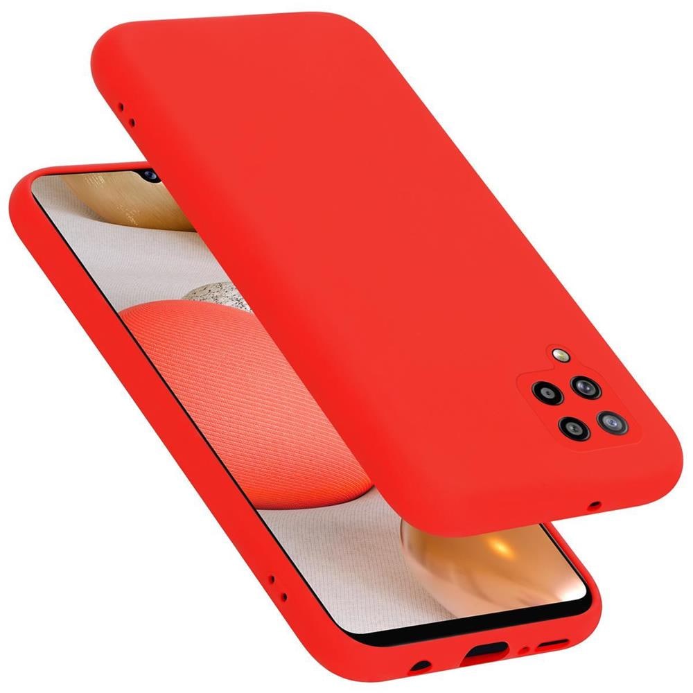 Custodia Compatibile Con Samsung Galaxy A42 In Liquid Rosso - Coperchio Protettivo In Silicone Tpu Flessibile - Foto 1