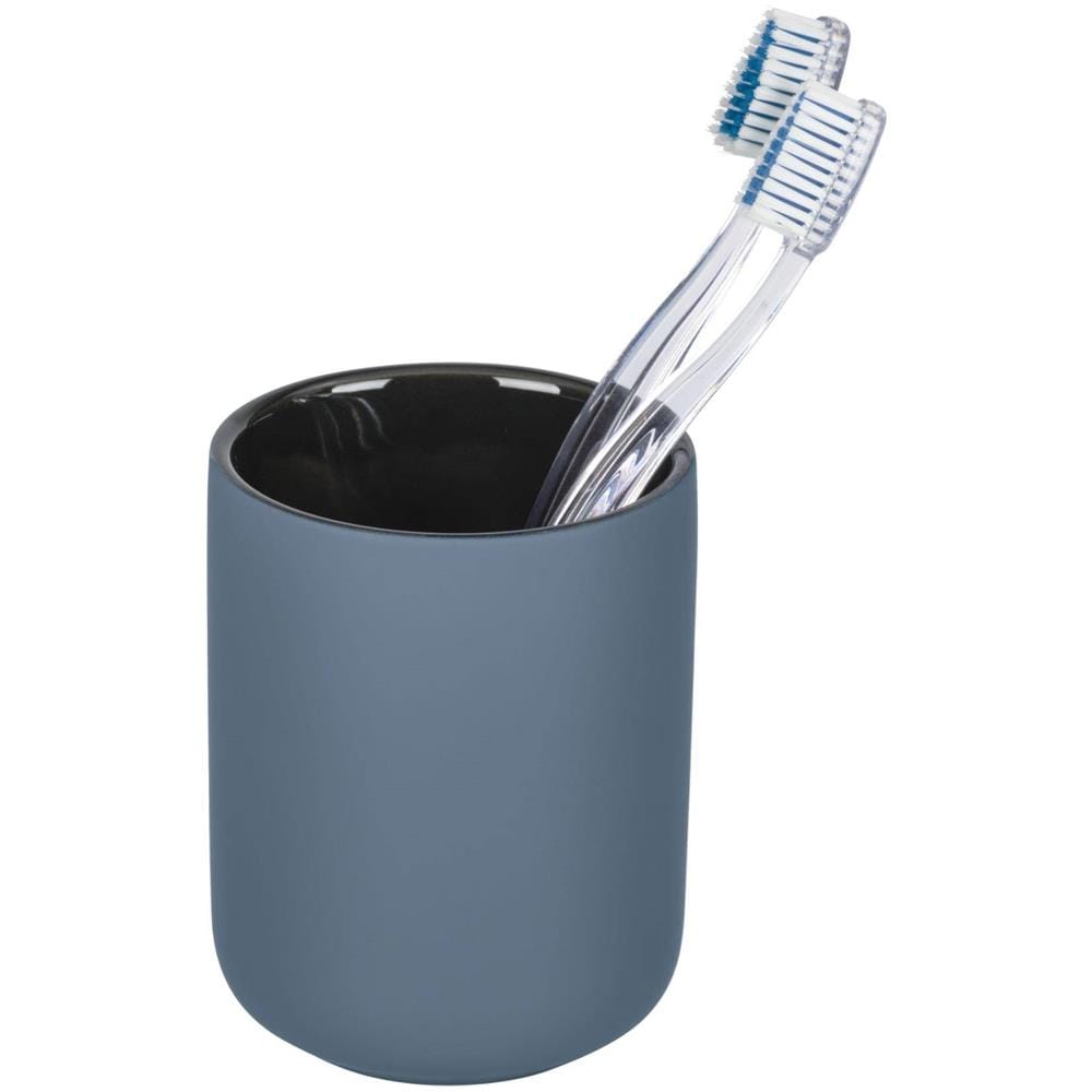Contenitore Spazzolino Avellino, Ceramica, Blu, Ø 7,5 Cm, - Foto 1