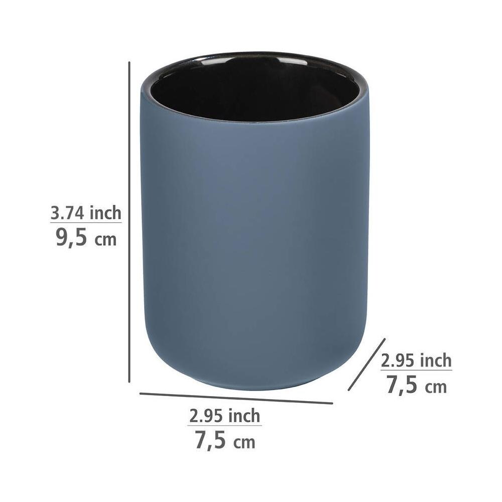 Contenitore Spazzolino Avellino, Ceramica, Blu, Ø 7,5 Cm, - Foto 5