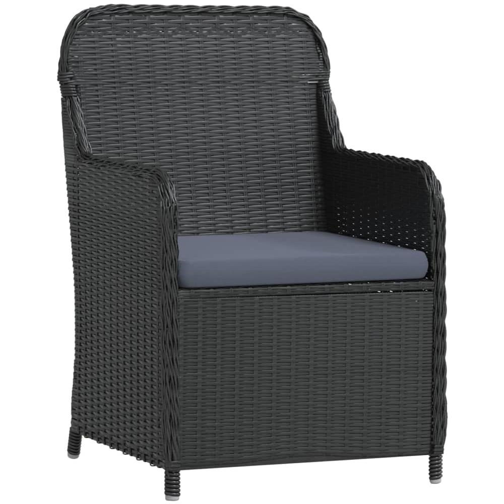 Set Da Pranzo Per Giardino 3 Pz Con Cuscini Nero - Foto 3