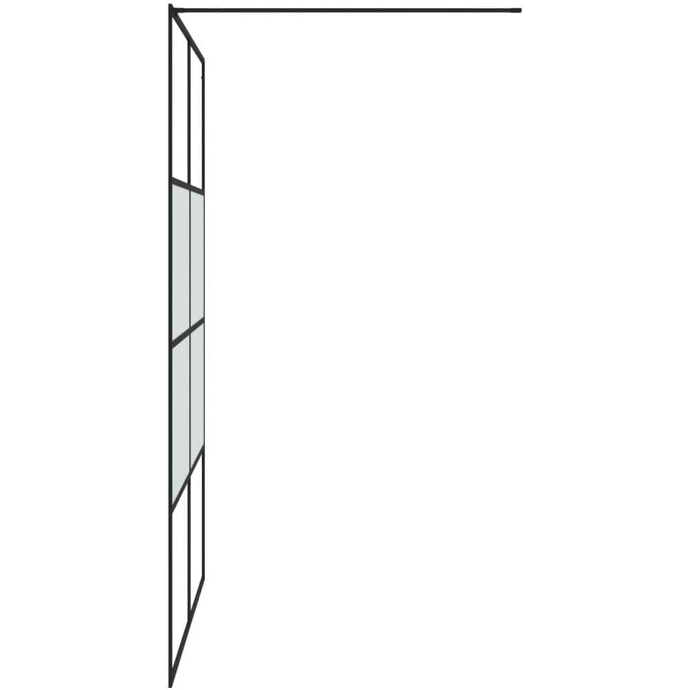 Parete Doccia Walk In Nera 140x195cm Vetro Semi Smerigliato Esg - Foto 6