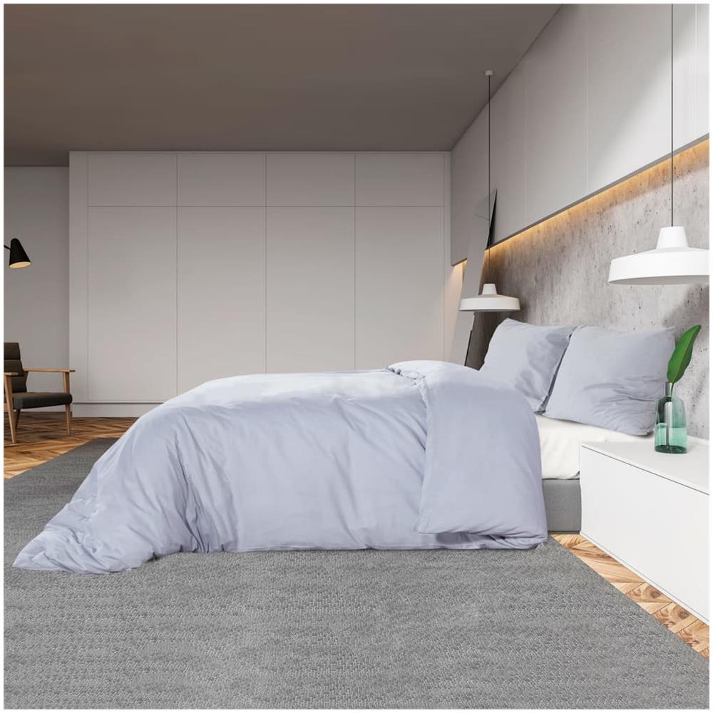 Set Copripiumino Grigio 140x200 Cm In Cotone - Foto 2