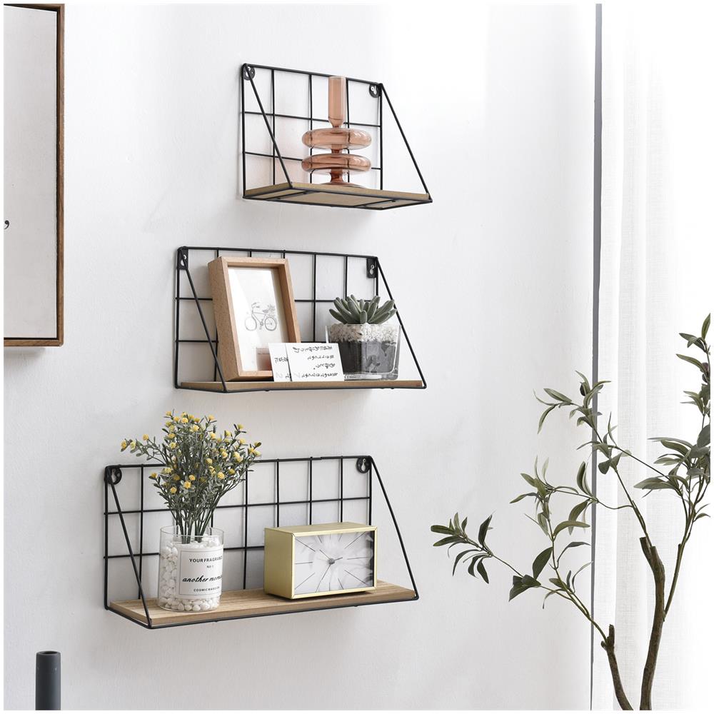 Set Di 3 Mensole Da Muro Amede In Metallo Nero - Foto 4