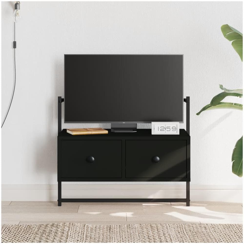 Mobile Tv A Muro Nero 60,5x30x51 Cm In Legno Multistrato - Foto 1