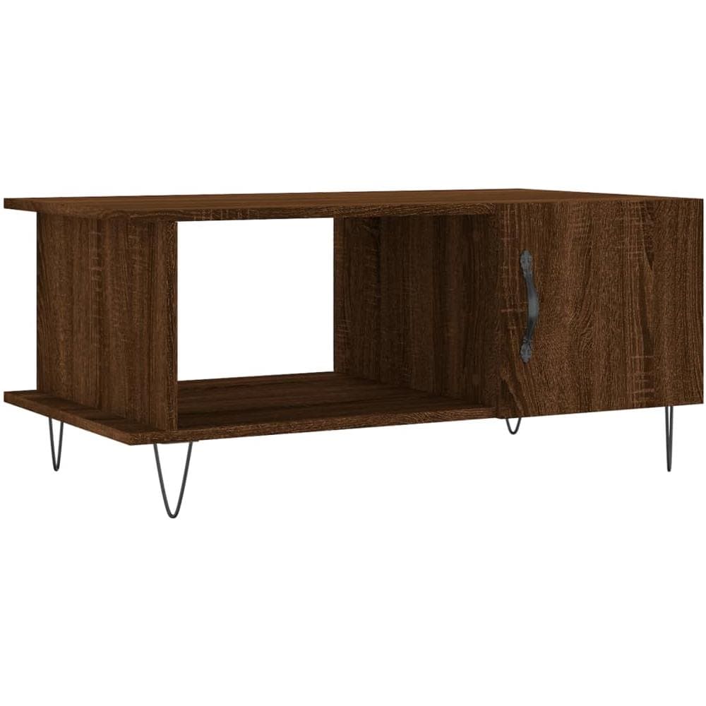 Tavolino Da Salotto Rovere Marrone 90x50x40cm Legno Multistrato - Foto 2