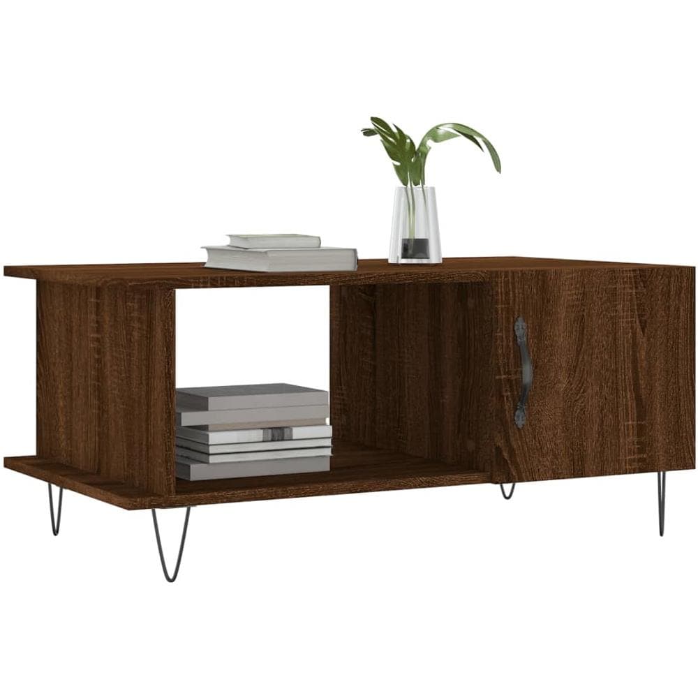 Tavolino Da Salotto Rovere Marrone 90x50x40cm Legno Multistrato - Foto 3