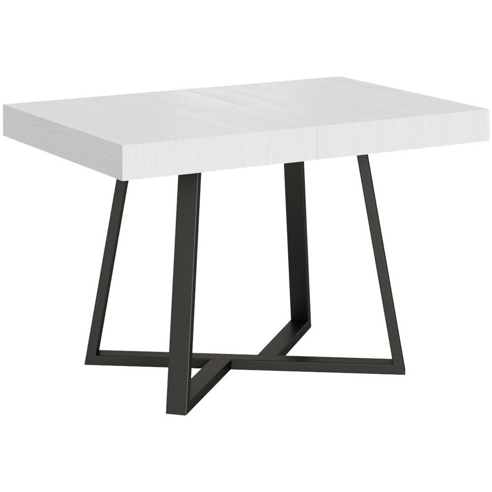 Tavolo allungabile 90x120/380cm Zeplir bianco frassino gambe antracite - Foto 1