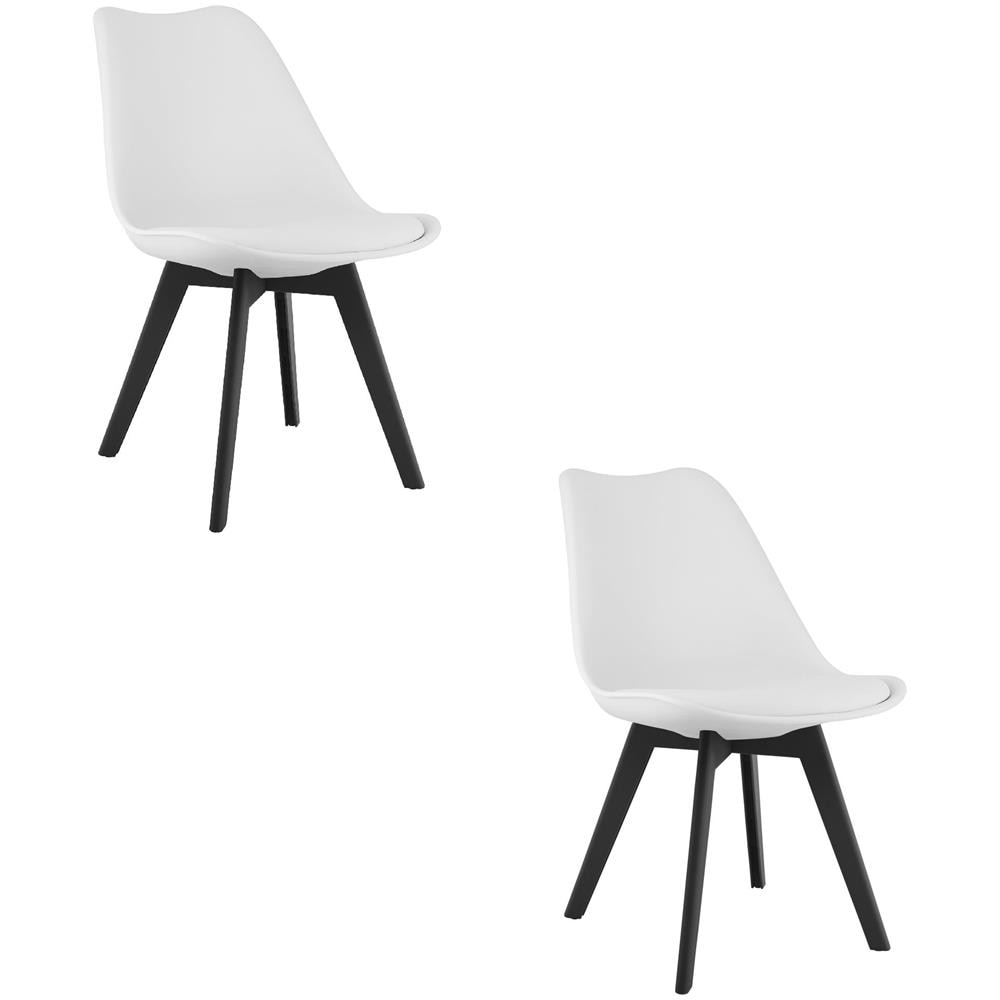 Sedia RIXK - Bianca con gambe nere x2 - Foto 1