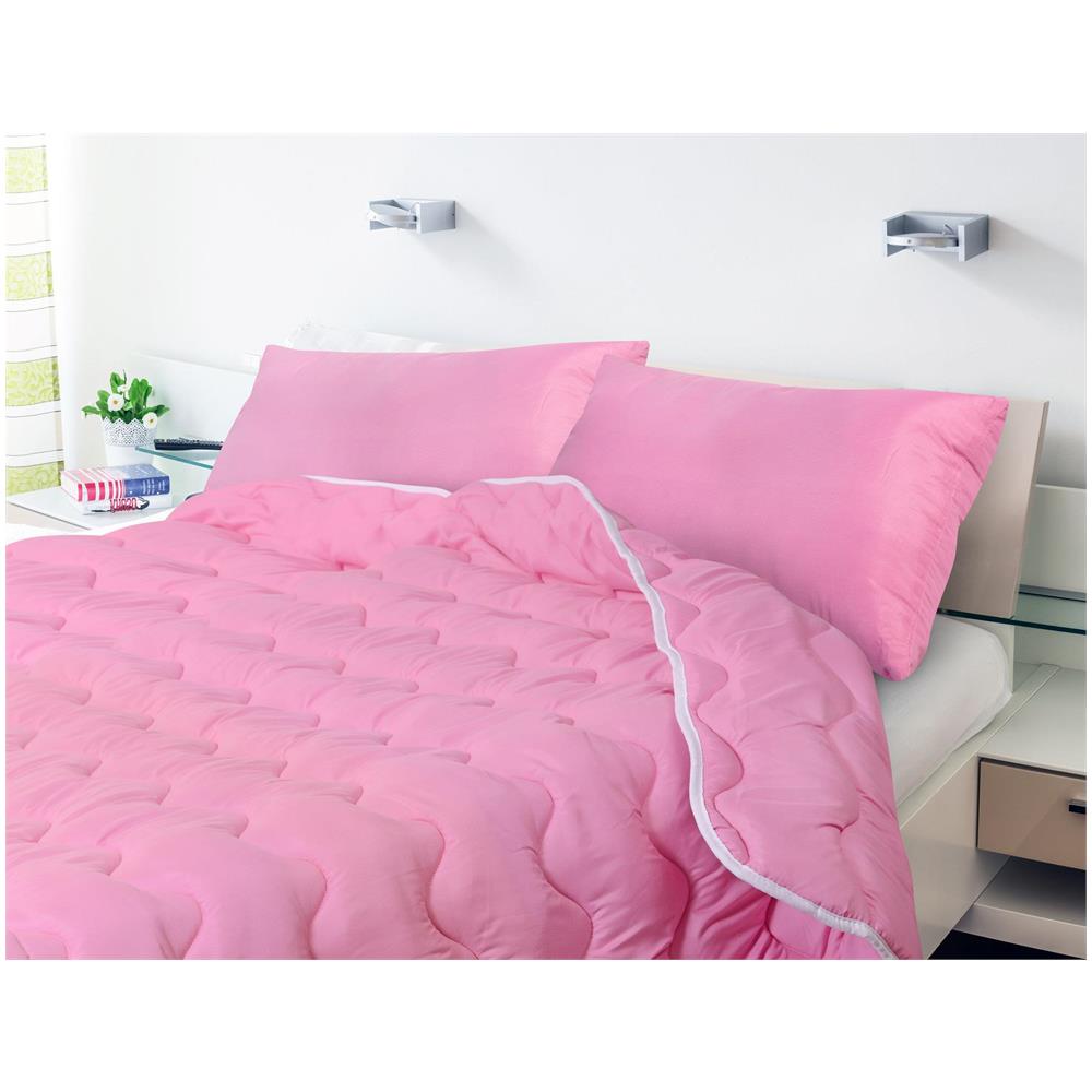 Piumino 155x220 cm Rosa Microfibra Antiallergica - Foto 2