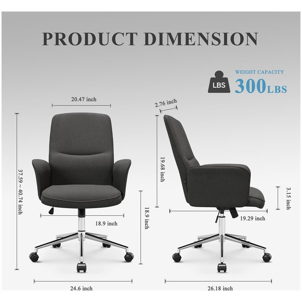 Sedia ergonomica per ufficio - Schienale alto design conchiglia, girevole con ruote - Grigio - Foto 2