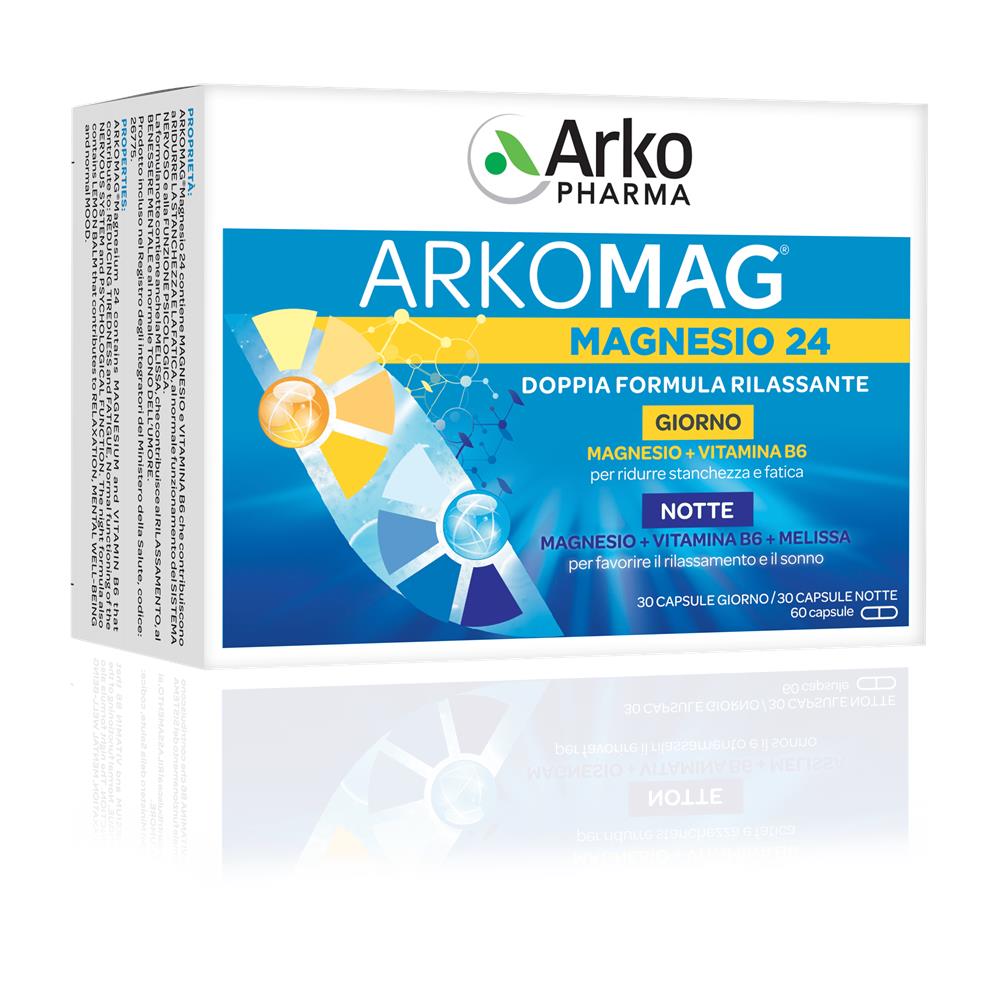 Arkomag Magnesio 24 Giorno&Notte 60 Capsule - Foto 1