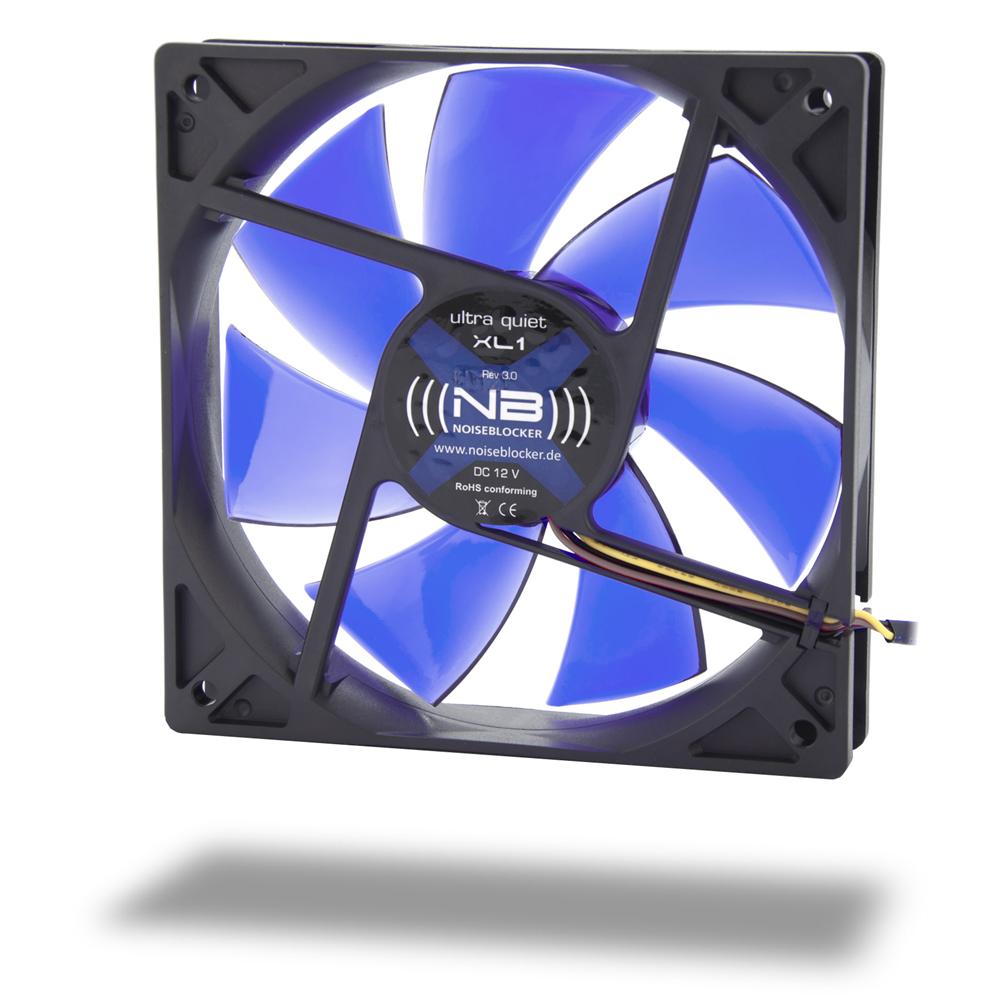 BlackSilentFan XL1, Ventilatore, Computer case, 12 cm, Nero, 5V, 12 cm - Foto 1