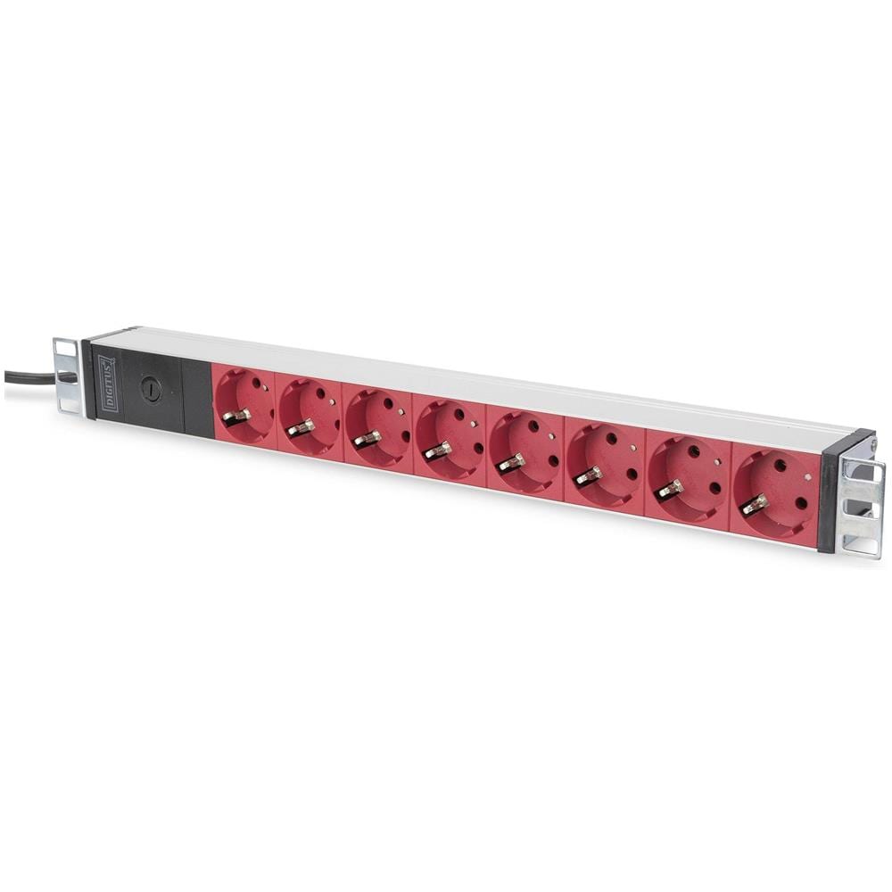 Ciabatta elettrica da 19" 8 prese (rosso) 1HE 250 VAC 50/60 Hz - Foto 2