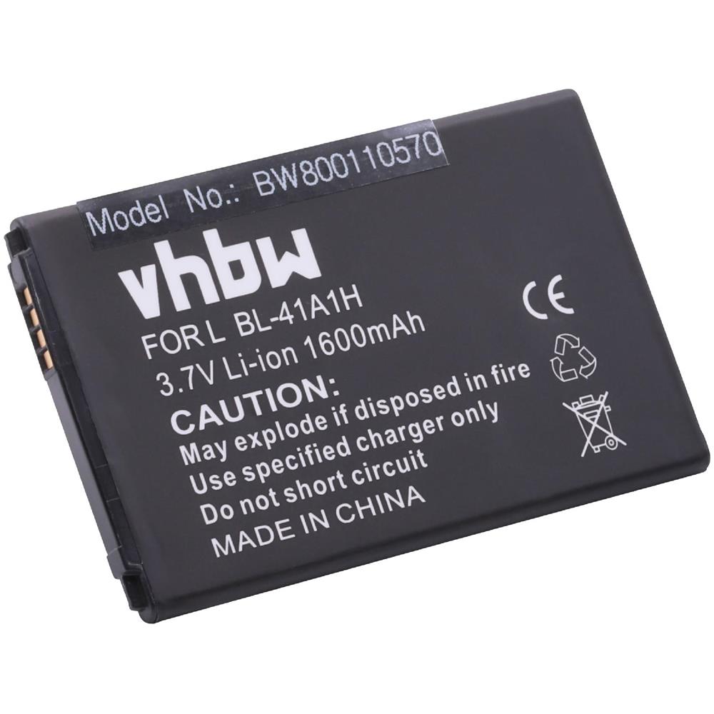 Li-ion Batteria 1600mah (3.7v) Per Cellulari E Smartphone Lg Optimus F60, Ms395 Sostituisce Bl-41a1h. - Foto 1
