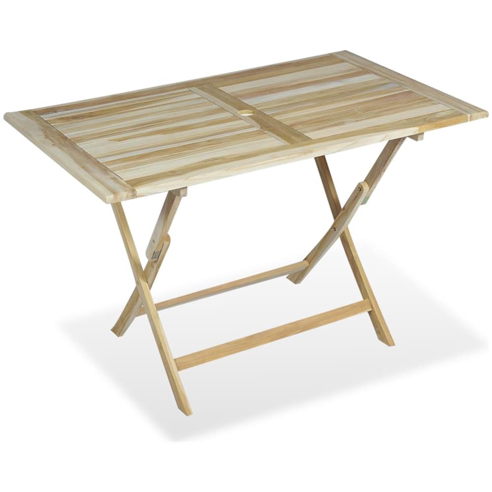 Set Da Pranzo Per Esterni 5 Pz In Legno Massello Di Teak - Foto 2