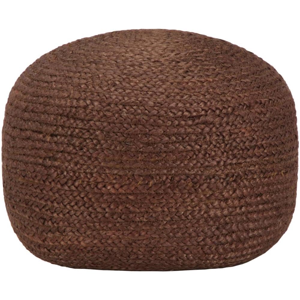 Pouf Lavorato A Mano 40x45 Cm In Juta Marrone - Foto 1