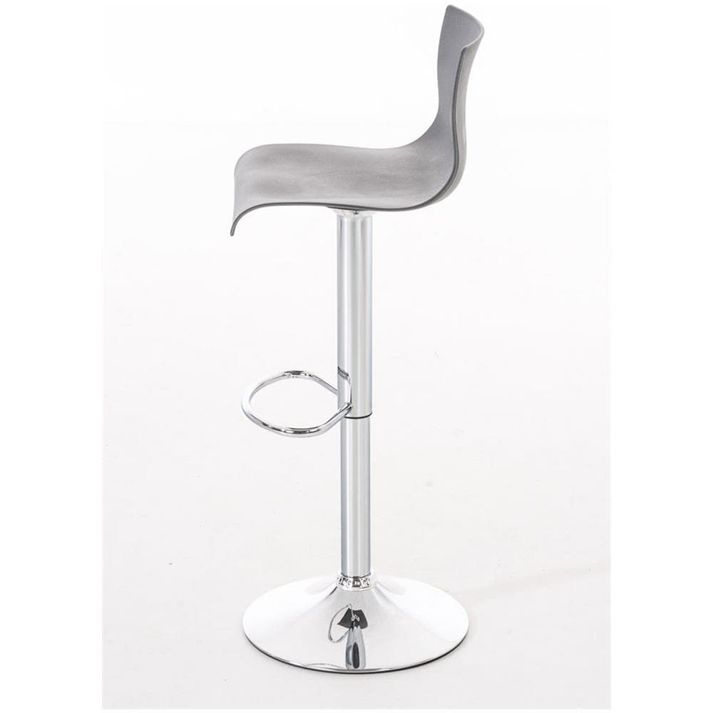 2 Sgabelli Alti Hoover in Polipropilene - Set 2 Sgabelli Bar Design Regolabile 59-80 cm I Sedie Sgabello Girevole 360°con Schienale I Sgabelli Ergonomici Grigio - Foto 2
