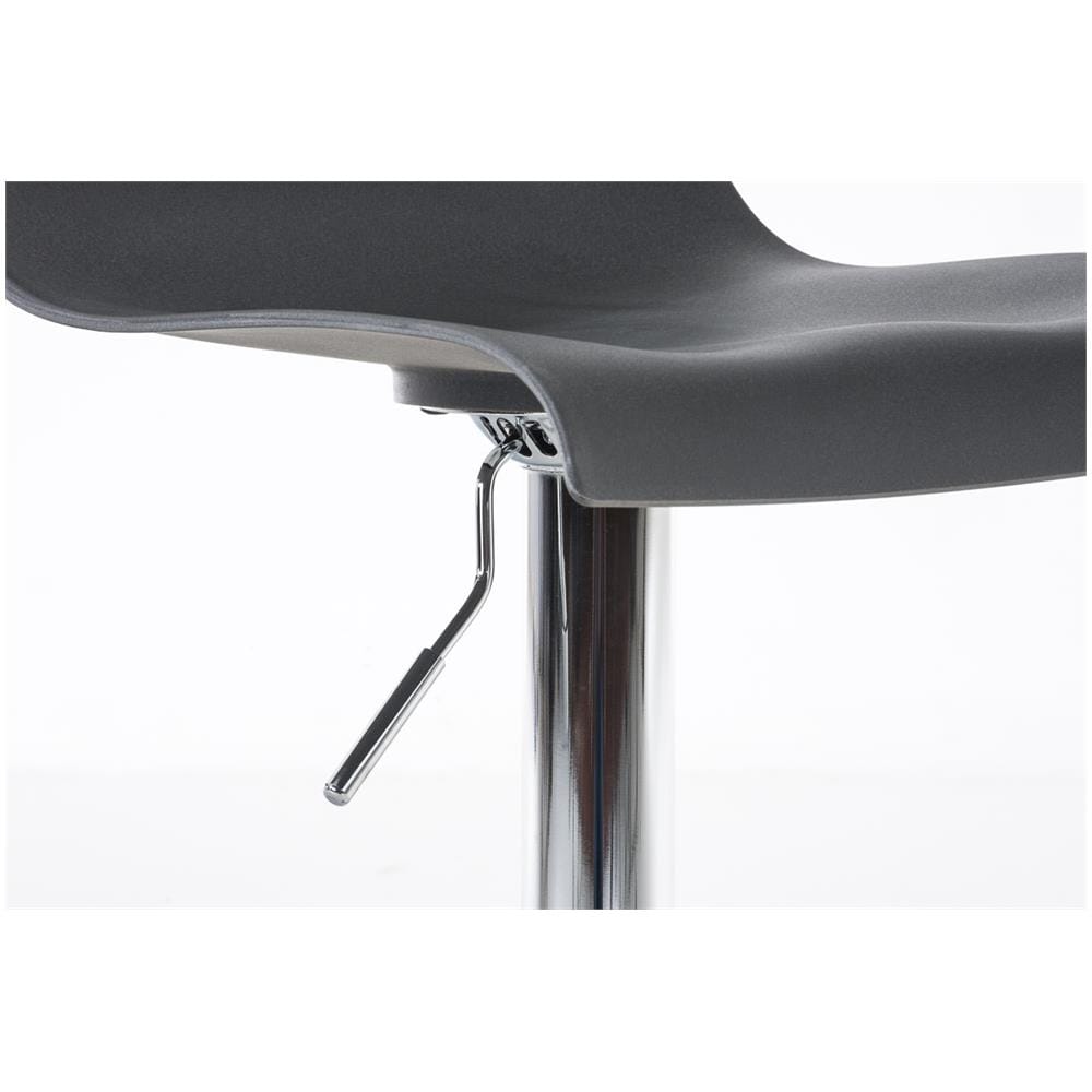 2 Sgabelli Alti Hoover in Polipropilene - Set 2 Sgabelli Bar Design Regolabile 59-80 cm I Sedie Sgabello Girevole 360°con Schienale I Sgabelli Ergonomici Grigio - Foto 5