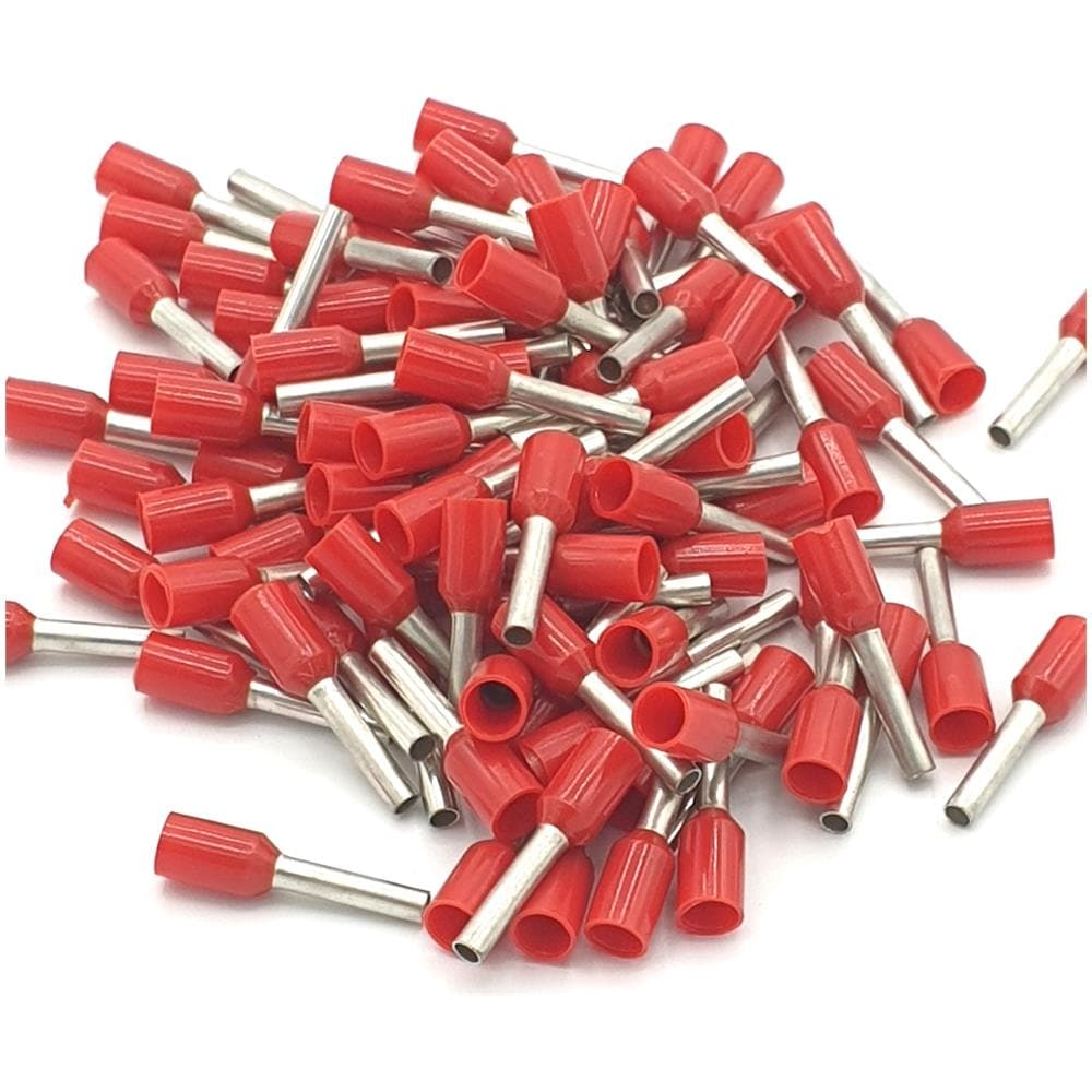 Puntali Rossi Da 100x 1mm Isolati Con Crimpatura Terminale Singola - Foto 1