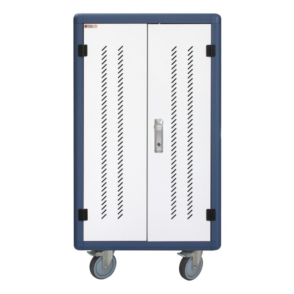 Techly Carrello Stazione di Ricarica Ventilato 30 Notebook o Smartphone Nero/Grigio - Foto 2